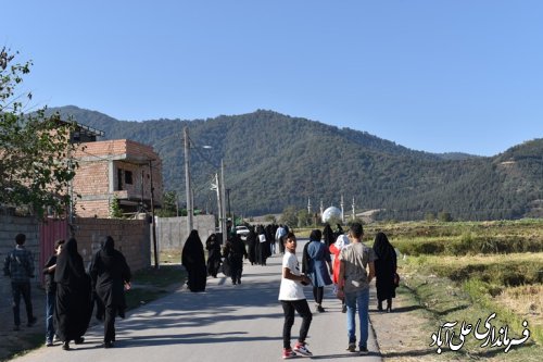 برگزاری پیاده روی دلدادگان اربعین در علی آبادکتول