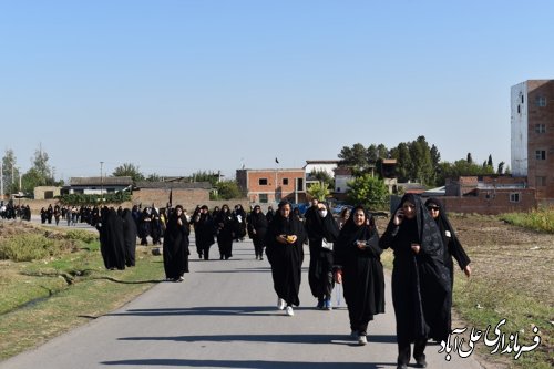 برگزاری پیاده روی دلدادگان اربعین در علی آبادکتول