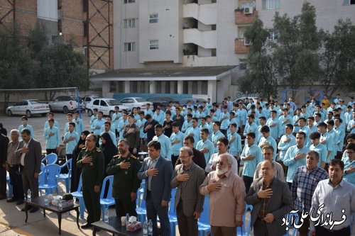 نواختن زنگ بازگشائی مدارس و مقاومت و ایثار با حضور فرماندار علی آبادکتول