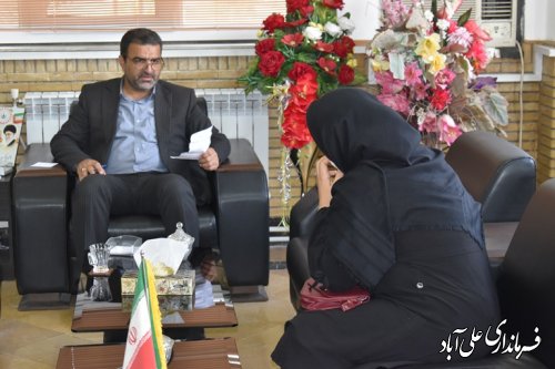 ملاقات مردمی و چهره به چهره فرماندار علی آبادکتول برگزار شد 