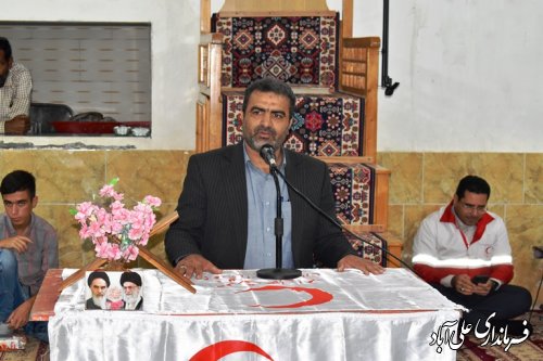 با حضور دبیر کل جمعیت هلال احمر کشور خانه هلال در محله گلریز فاضل آباد افتتاح شد