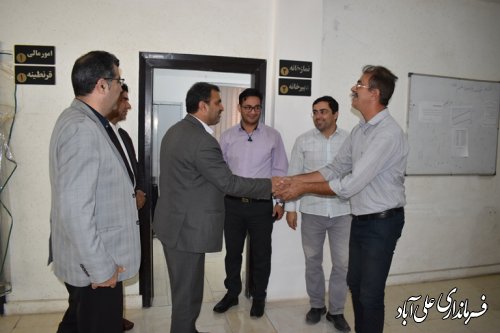 دیدار فرماندار با کارکنان شبکه دامپزشکی علی آبادکتول