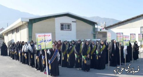 برگزاری صبحگاه مشترک به مناسبت گرامیداشت و آغاز هفته بسیج در علی آباد کتول