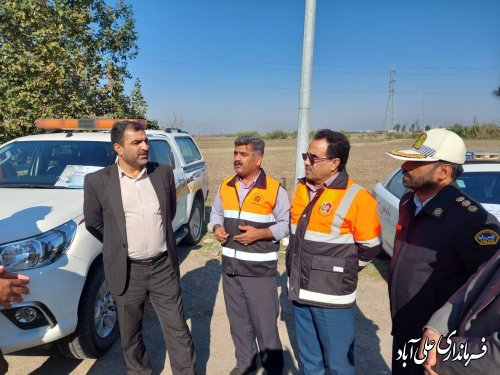 برگزاری مانور مشترک دستگاه های امدادی و خدمات رسان در شهرستان علی آباد کتول