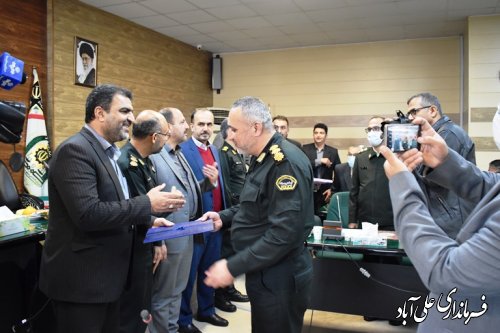 آیین تکریم و معارفه فرمانده انتظامی شهرستان علی آباد کتول 