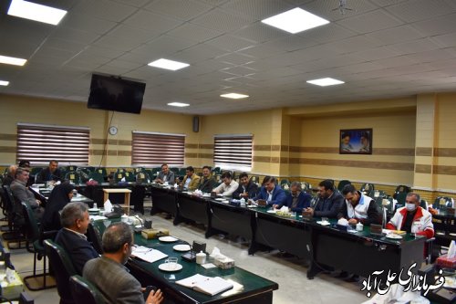 چهارمین جلسه ستاد پیشگیری هماهنگی و فرماندهی عملیات پاسخ به بحران شهرستان علی آباد کتول برگزار شد.