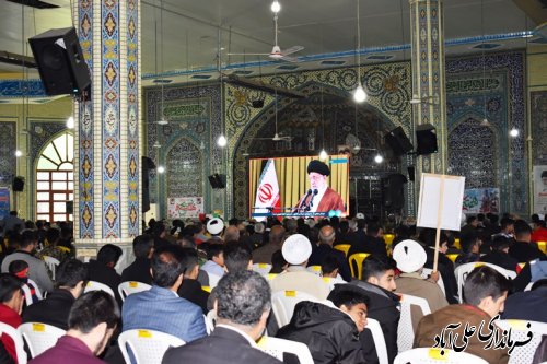به مناسبت هفته بسیج، همایش بزرگ میثاق با ولایت شهرستان علی آباد کتول برگزار شد