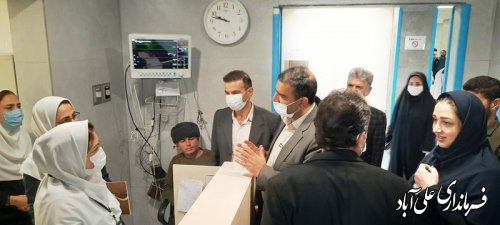 دیدار فرماندار با پرستاران بیمارستان بقیه الله اعظم علی آبادکتول به مناسبت روز پرستار