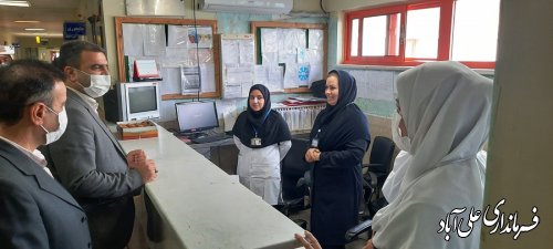 دیدار فرماندار با پرستاران بیمارستان بقیه الله اعظم علی آبادکتول به مناسبت روز پرستار