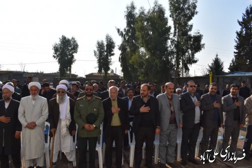 آیین کلنگ زنی آغاز ساخت دبیرستان ابرار روستای کوچک استاجیق از توابع بخش مرکزی علی آباد کتول