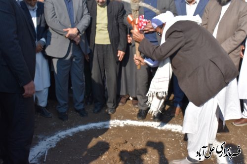 آیین کلنگ زنی آغاز ساخت دبیرستان ابرار روستای کوچک استاجیق از توابع بخش مرکزی علی آباد کتول