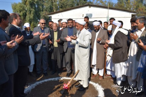 آیین کلنگ زنی آغاز ساخت دبیرستان ابرار روستای کوچک استاجیق از توابع بخش مرکزی علی آباد کتول