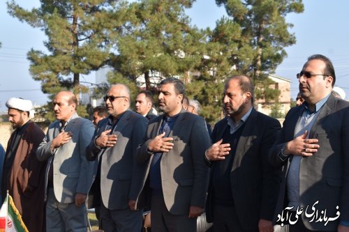 مراسم آغاز عملیات اجرایی دبستان شهید محمد بزی روستای آزادتپه برگزار شد  
