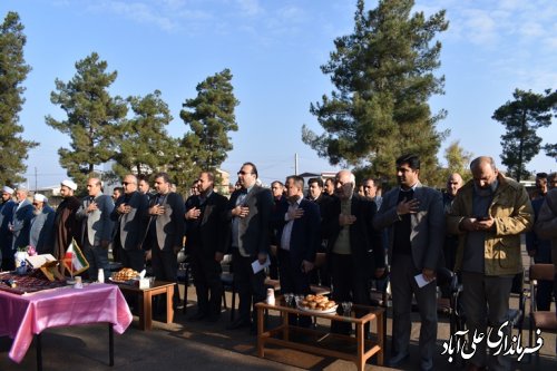 مراسم آغاز عملیات اجرایی دبستان شهید محمد بزی روستای آزادتپه برگزار شد  