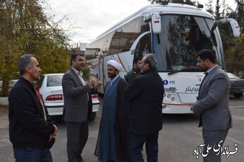 آئین اعزام اولین کاروان دانش آموزان علی آبادکتول به مناطق عملیاتی دوران هشت سال دفاع مقدس(راهیان نور جنوب) 
