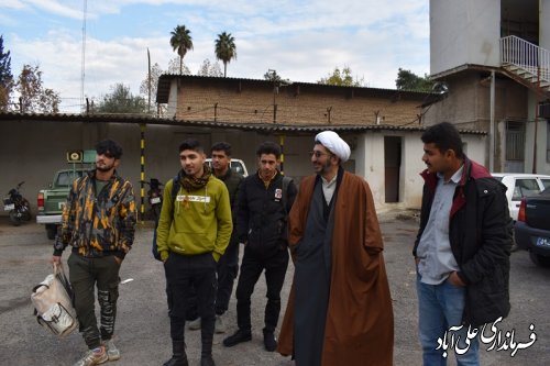 آئین اعزام اولین کاروان دانش آموزان علی آبادکتول به مناطق عملیاتی دوران هشت سال دفاع مقدس(راهیان نور جنوب) 