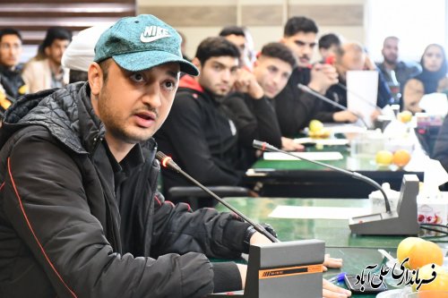 نشست معاون سیاسی ،امنیتی و اجتماعی استاندار گلستان با جوانان ، ورزشکاران و نخبگان علی آباد کتول 