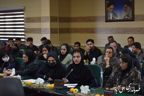 نشست معاون سیاسی ،امنیتی و اجتماعی استاندار گلستان با جوانان ، ورزشکاران و نخبگان علی آباد کتول 