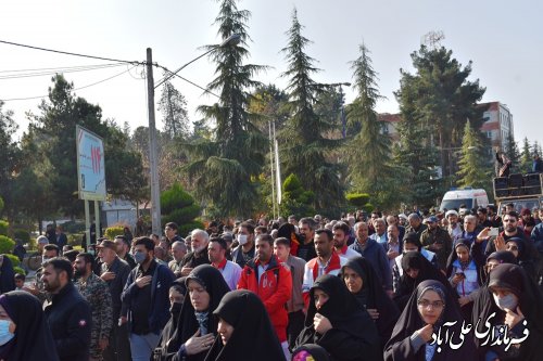 استقبال وتشییع پیکر مطهر شهید خوشنام در علی آبادکتول 