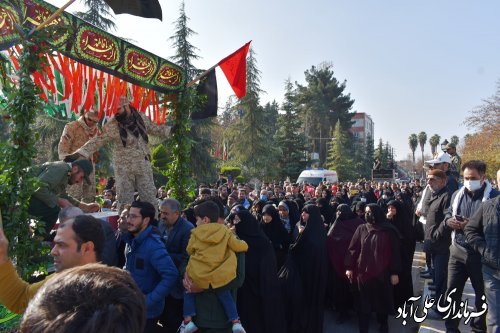 استقبال وتشییع پیکر مطهر شهید خوشنام در علی آبادکتول 