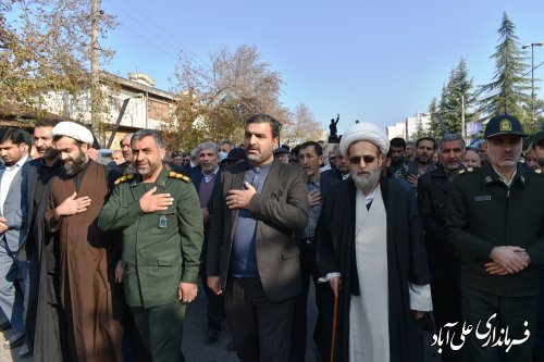 استقبال وتشییع پیکر مطهر شهید خوشنام در علی آبادکتول 