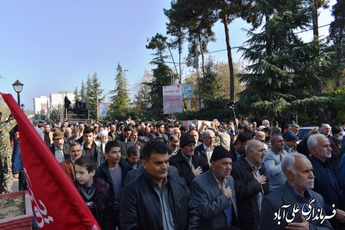 استقبال وتشییع پیکر مطهر شهید خوشنام در علی آبادکتول 