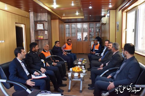 دیدار فرماندار با مدیر کل ، معاونین ستادی اداره کل ،رئیس و پرسنل راهداری علی آباد کتول