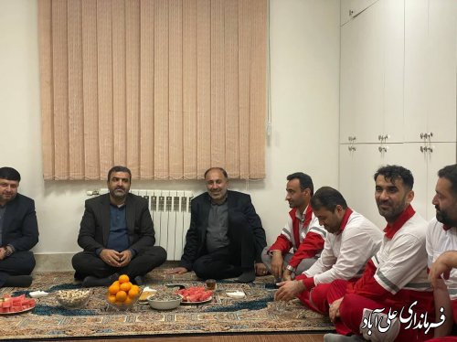 دیدار یلدانه فرماندار علی آباد کتول با اعضای جوانان داوطلب و نجاتگران پایگاه امدادونجات زرین گل 