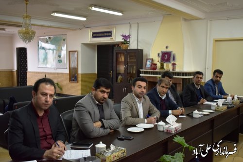 جلسه اجرای طرح آزمایشی  سرشماری عمومی نفوس و مسکن در علی آبادکتول