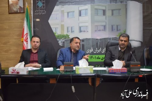 جلسه باز آفرینی شهری با عنوان آموزه های زلزله بم در شهرستان علی آبادکتول برگزار شد 