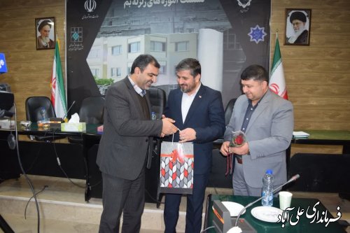 جلسه باز آفرینی شهری با عنوان آموزه های زلزله بم در شهرستان علی آبادکتول برگزار شد 
