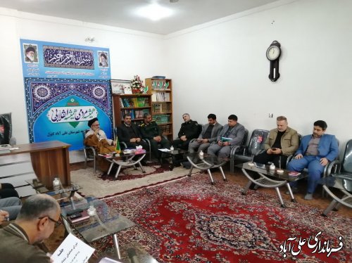 جلسه هماهنگی برگزاری مراسم بزرگداشت حماسه 9 دی و سرداردلها شهید حاج قاسم سلیمانی در شهرستان علی آباد کتول 