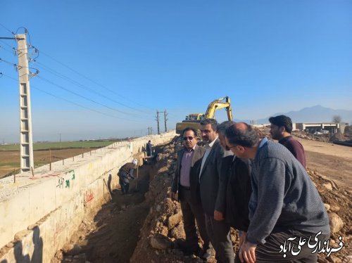 بازدید فرماندار علی آباد کتول از روند اجرایی و پیشرفت فیزیکی پروژه پل روگذر کمربندی علی ابادکتول (ضلع غربی) 
