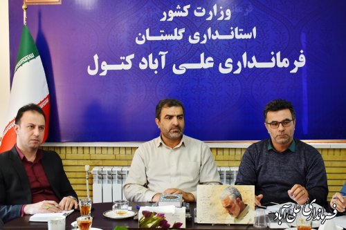 جلسه کارگروه گندم ، آرد و نان شهرستان علی آباد کتول برگزار شد 