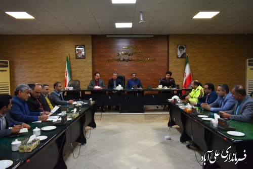 جلسه شورای ترافیک شهرستان علی آبادکتول برگزار شد