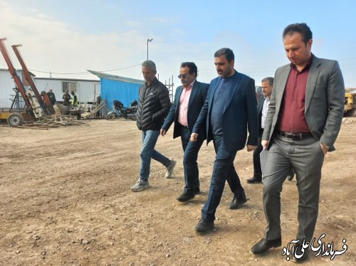 بازدید فرماندار از تقاطع غیر هم سطح ضلع غربی علی آباد کتول ( پل روگذر )