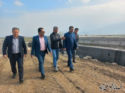 بازدید فرماندار از تقاطع غیر هم سطح ضلع غربی علی آباد کتول ( پل روگذر )