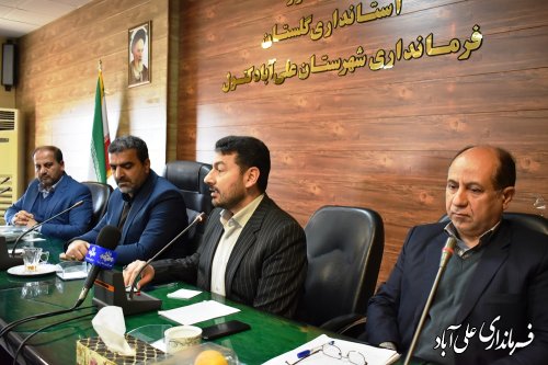 جلسه بررسی موضوعات و مشکلات کشاورزان ، دامداران و مرغداران علی آبادکتول 