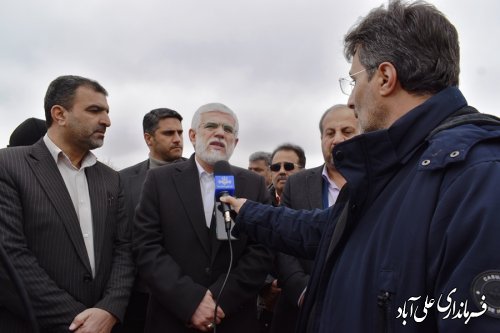 استاندار از پل روگذر تقاطع غیر هم سطح ضلع غربی علی آبادکتول بازدید کرد
