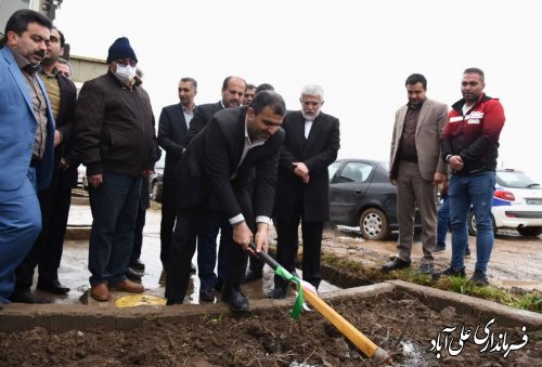کلنگ زنی گلخانه پرورش سبزی و صیفی جات در مزرعه کتول 