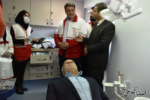 خدمات پزشکی و حمایتی کاروان سلامت جمعیت هلال احمر در محله گلریز فاضل آباد