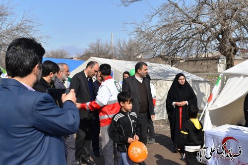 خدمات پزشکی و حمایتی کاروان سلامت جمعیت هلال احمر در محله گلریز فاضل آباد
