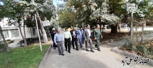 بازدید فرماندار، اعضا شورای تامین و شهردار از پارک انقلاب اسلامی