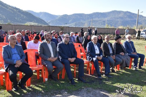 آئین کلنگ زنی مدرسه سه کلاسه تمام خیری روستای عباس آباد بخش کمالان با حضور فرماندارعلی آبادکتول