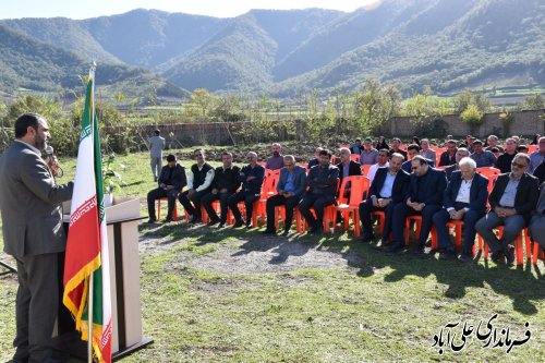 آئین کلنگ زنی مدرسه سه کلاسه تمام خیری روستای عباس آباد بخش کمالان با حضور فرماندارعلی آبادکتول