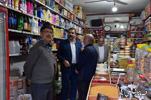 بازدید فرماندار از سطح بازار شهر علی آبادکتول
