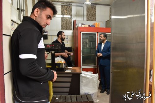 بازدید فرماندار از سطح بازار شهر علی آبادکتول