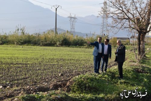 بازدید فرماندار علی آبادکتول از تعریض ورودی جاده زرین گل