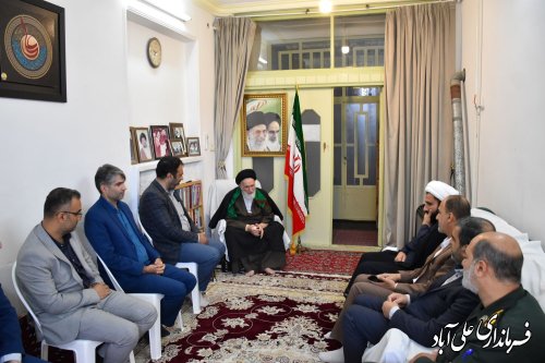 دیدار نوروزی فرماندار علی آبادکتول با آیت الله حسینی شاهرودی نماینده خبرگان رهبری