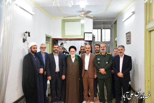 دیدار نوروزی فرماندار علی آبادکتول با آیت الله حسینی شاهرودی نماینده خبرگان رهبری